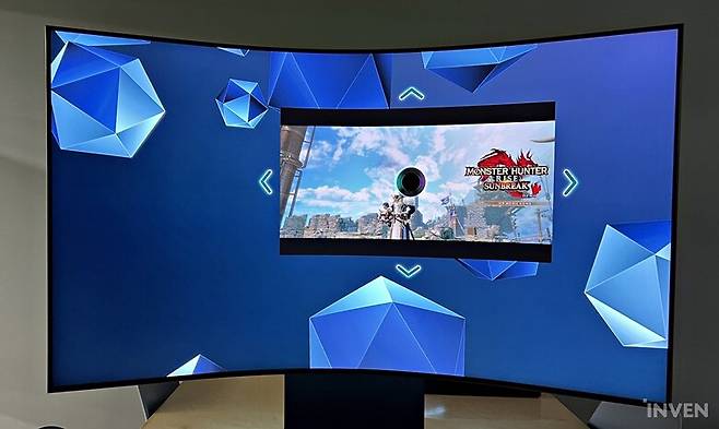 ▲ 21:9 화면도 플렉스 무브 스크린 기능을 사용할 수 있습니다