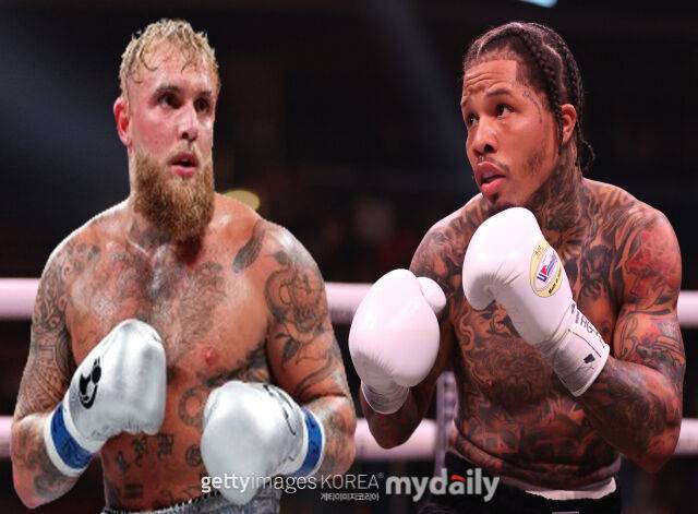 저본타 데이비스(오른쪽)와 제이크 폴. /게티이미지코리아