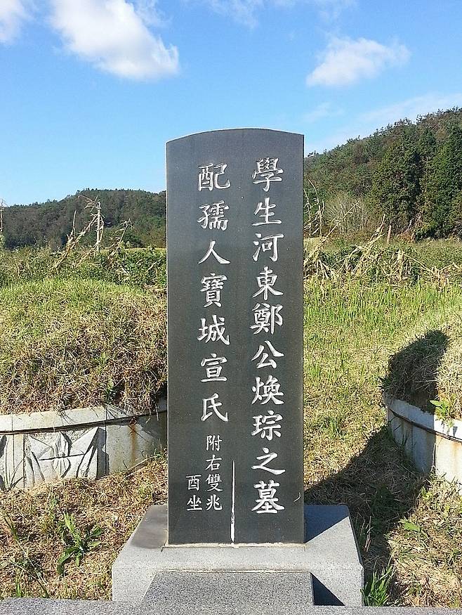 정태화 의병의 부친인 정환종 묘비