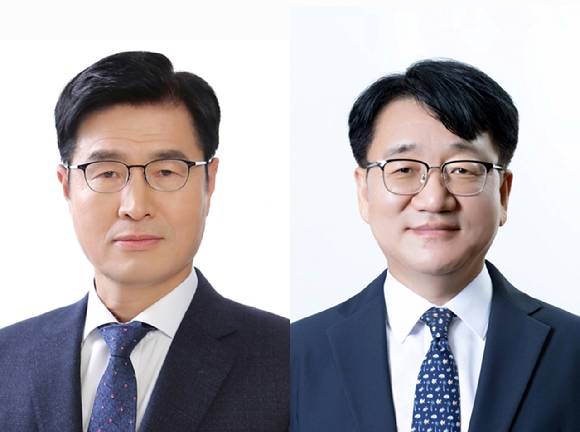 이상균(왼쪽),노진율 HD현대중공업 대표. [사진=HD현대]