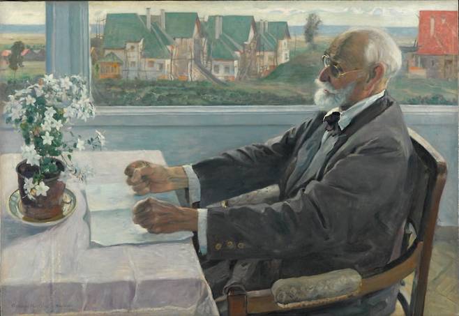 미하일 네스테로프 <생리학자 이반 파블로프의 초상>(1930, 1935) / 출처. my.tretyakov.ru