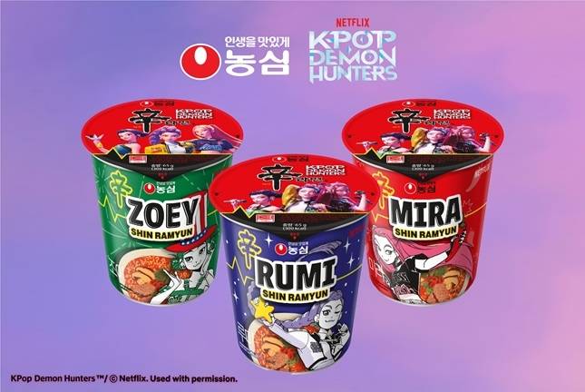 The limited-edition Huntrix ramyeon set (Nongshim)