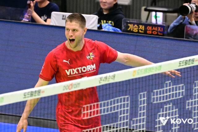 한국전력 시절의 타이스./KOVO