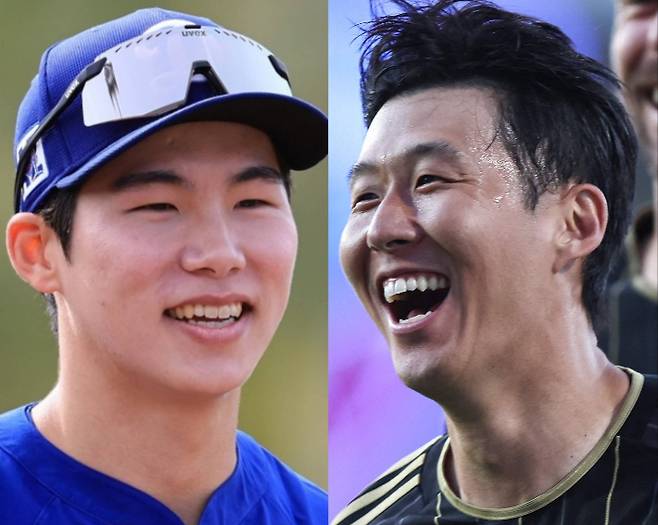 손흥민(사진 오른쪽)과 김혜성. 연합뉴스