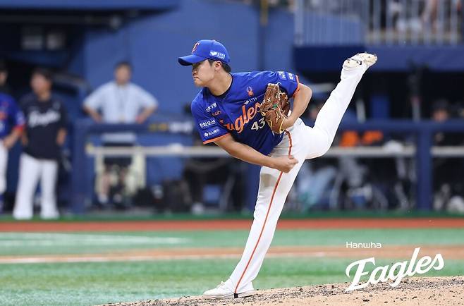 ▲ 정우주 ⓒ한화 이글스