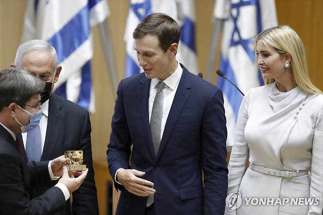 트럼프 행정부의 친이스라엘 정책 입안자인 재러드 쿠슈너 전 백악관 선임 보좌관 [EPA 연합뉴스 자료사진. 재판매 및 DB 금지]