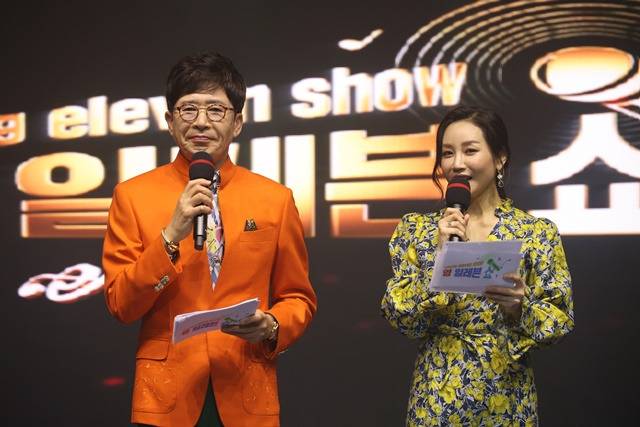 가수 이부영이 최근 신곡을 발표한 뒤 KBS1 '전국노래자랑' '가요무대' '열린음악회', SBS '더 트롯쇼' 등 다수의 음악 프로그램에 출연하며 주목도를 높였다. 사진은 ETN '영일레븐쇼' 진행장면. /쓰리나인종합미디어