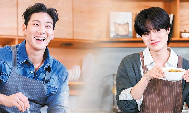 닭 가슴살 한 점, 사과 몇 조각. 극단적인 다이어트로 논란이 많았던 아이돌이 달라졌다. 쿠킹팀에서 만난 13명의 아이돌은 모두 무대에 더 오래, 멋지게 서기 위해 스스로 잘 먹고 잘사는 방법을 찾고 실천하고 있었다.  [사진 나승보]