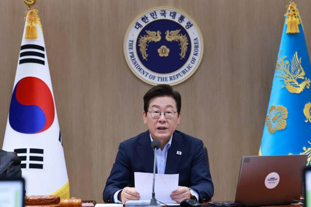 ▲ 이재명 대통령이 29일 서울 용산 대통령실 청사에서 열린 임시 국무회의에서 발언하고 있다. 연합뉴스