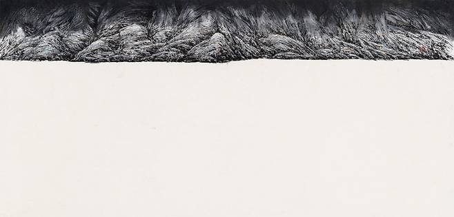허준, 여정2, 66x136, 종이에 수묵채색, 2005. / 토포하우스