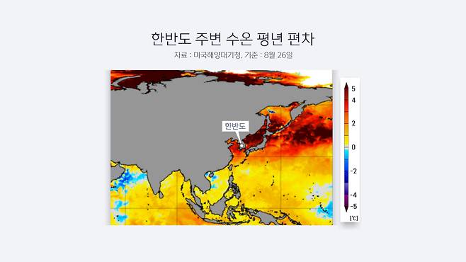 한반도 주변 바다 온도 [연합뉴스TV 제작]