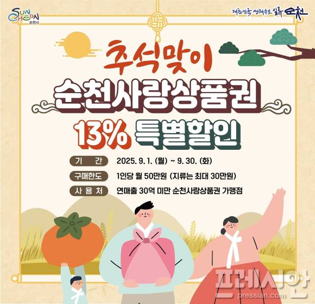 ▲순천사랑상품권 특별할인 홍보물ⓒ순천시