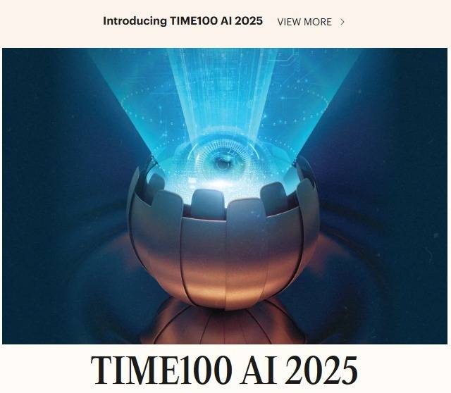 타임 AI 100인. 타임 홈페이지 갈무리