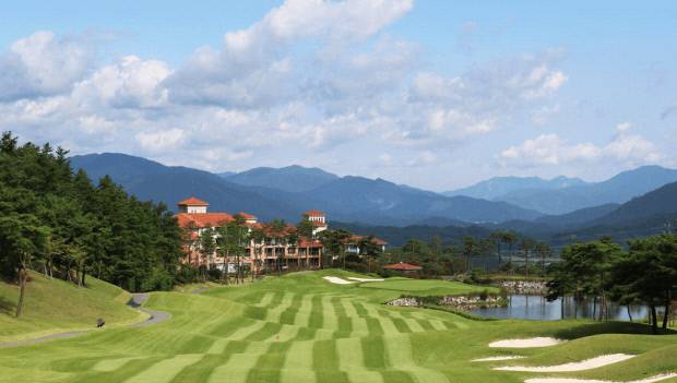 LPGA 대회가 열리는 해남 파인비치 골프장 전경