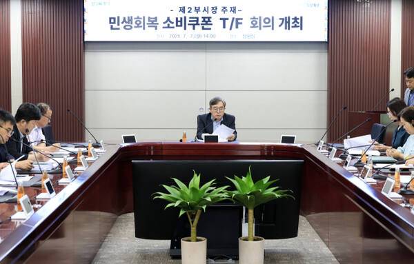 화성특례시 민행회복 소비쿠폰 TF 회의 모습. 화성특례시 제공