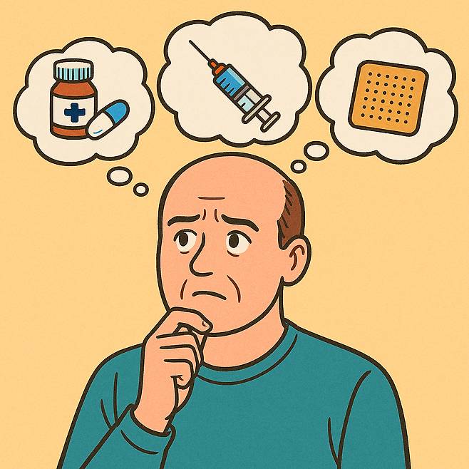 탈모약, 주사제, 마이크로니들패치 어떤게 좋을까 [생성형 AI로 제작]