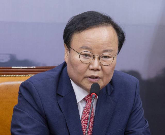 ▲국민의힘 김재원 최고위원이 27일 국회에서 열린 최고위원회의에서 발언하고 있다. ⓒ연합뉴스