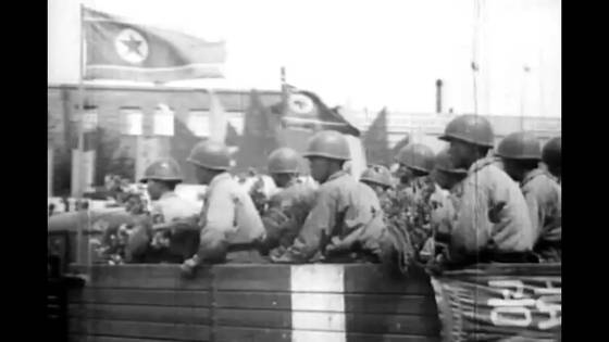 1949년 5월 월북 직후 평양 집회에 동원된 것으로 추정되는 육군 8연대 소속 군인들. 김덕영 감독 제공