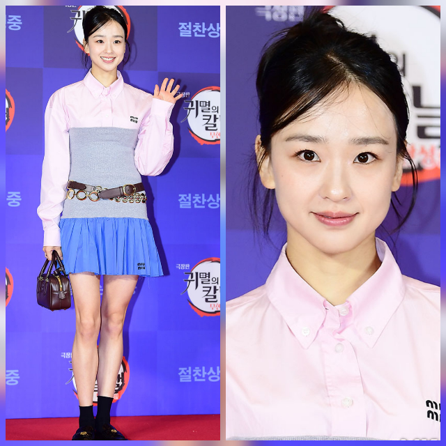 손연재가 독특한 패션으로 레드카펫에 섰다. 사진=김영구 기자