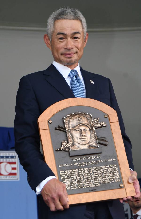 ▲ MLB 명예의 전당에 오른 스즈키 이치로와 빌리 와그너, CC 사바시아. ⓒ연합뉴스/REUTERS