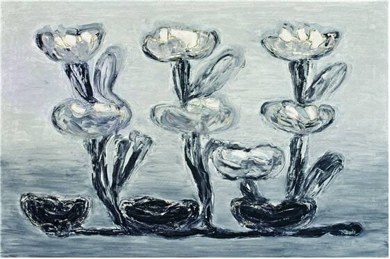 꽃 세송이, 1992, Oil on Cavas 80 x 120cm