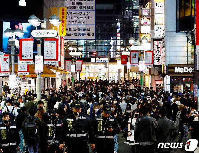 일본 수도 도쿄 시부야의 거리(사진은 기사 내용과 무관함)  ⓒ 로이터=뉴스1 ⓒ News1 정윤미 기자
