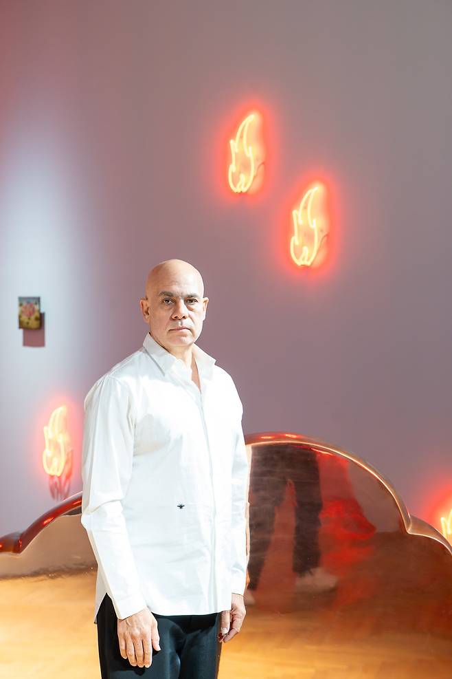 지난달 28일 대전의 미술관 헤레디움에서 만난 로랑 그라소 작가. 헤레디움 제공