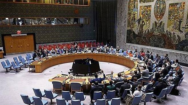 유엔 안보리 회의장 [연합뉴스 자료사진/AP 제공]