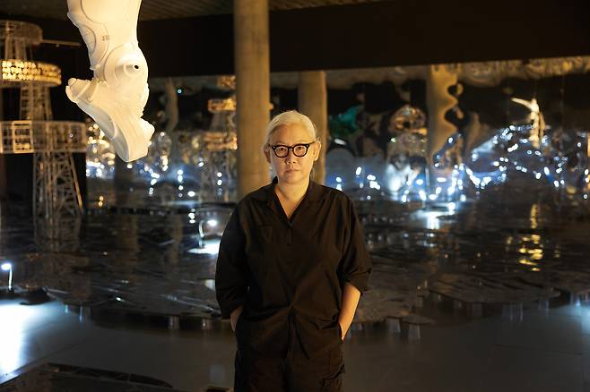 Portrait of artist Lee Bul at the ″Lee Bul: From 1998 to Now″ exhibit in Leeum Museum of Art in Yongsan District, central Seoul [LEEUM MUSEUM OF ART]