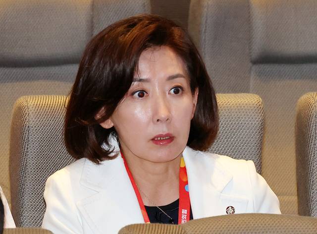 지난 8월 28일 국회의원 연찬회에 참석한 나경원 의원. 연합뉴스