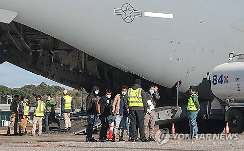 미국에서 추방된 과테말라 이민자들 [AFP 연합뉴스 자료사진]