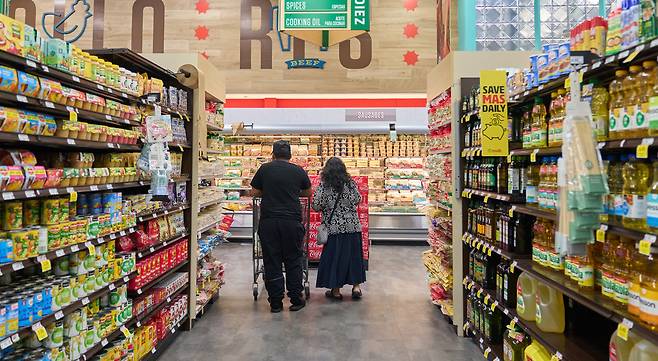미국 캘리포니아의 한 식료품 상점 모습.&nbsp;EPA연합뉴스