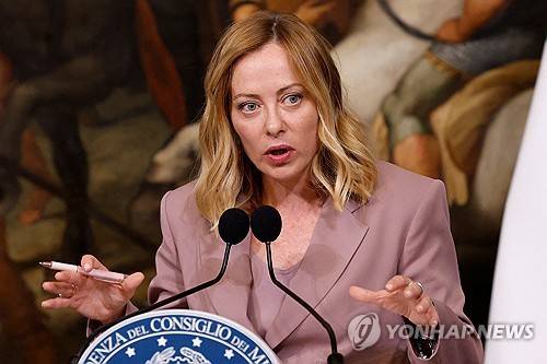 조르자 멜로니 이탈리아 총리 [로이터 연합뉴스 자료사진. 재판매 및 DB 금지]
