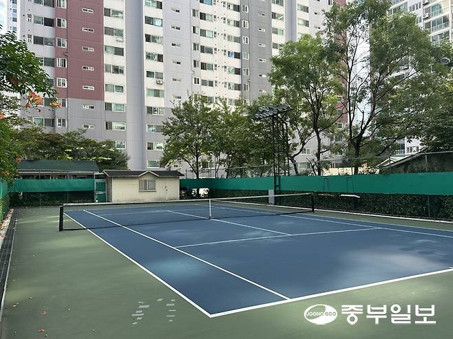 2일 인천 부평구 십정동에 소재한 한 아파트 단지 내 다목적구장 모습. 사진=노선우 기자