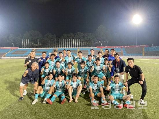 ▲ K3리그 울산시민축구단이 여주 원정에서 승리하며 귀중한 승점 3점을 추가했다. 울산시민축구단 제공