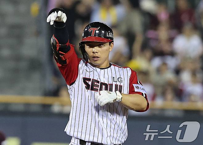 LG 트윈스 문성주. 2025.8.31/뉴스1 ⓒ News1 박지혜 기자