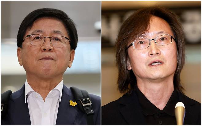 최교진(왼쪽) 교육부 장관 후보자와 주병기 공정거래위원장 후보자./뉴시스