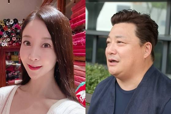 방송인 윤정수(오른쪽)와 그의 아내 원자현. 사진 원자현 SNS, 유튜브 영상 캡처