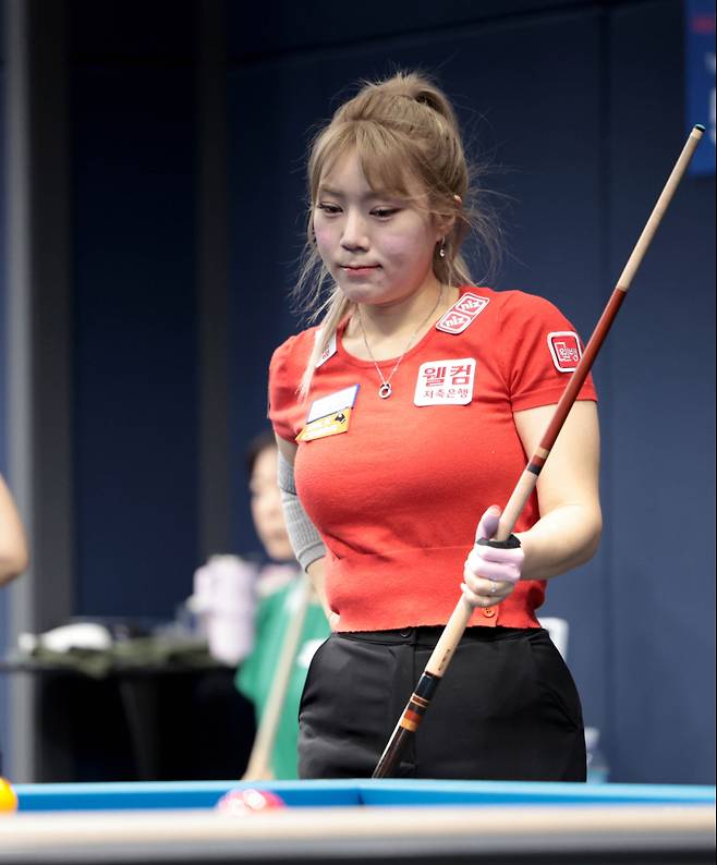 웰컴저축은행 김예은이 32강에 올랐다. PBA 제공