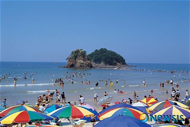 충남 태안군 안면읍 꽃지해수욕장에서 하반신만 남은 사체가 발견된 것으로 전해졌다. 사진은 꽃지해수욕장 전경. /사진=뉴시스
