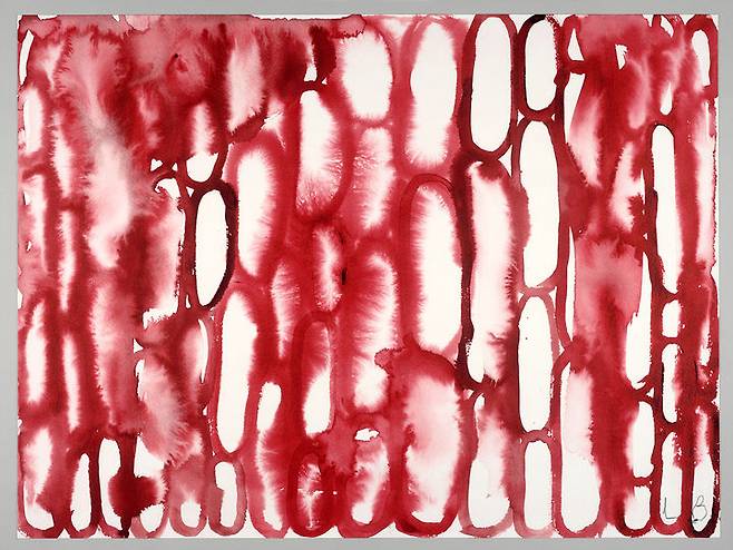 루이즈 부르주아(1911–2010) 〈Rouge〉(detail)2008 Gouache on paper, suite of 10 45.7 x 61 cm, each sheet © The Easton Foundation/(Licensed by VAGA at ARS, New York),/(SACK, Korea)사진: Christopher Burke 이미지 제공: 국제갤러리 *재판매 및 DB 금지