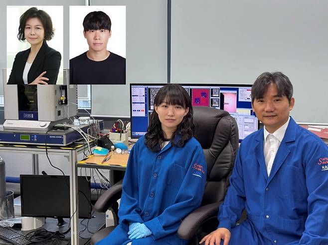 신소재공학과 박상희 교수, 박성환 박사과정, 공채원 박사과정, 홍승범 교수(왼쪽부터). KAIST 제공