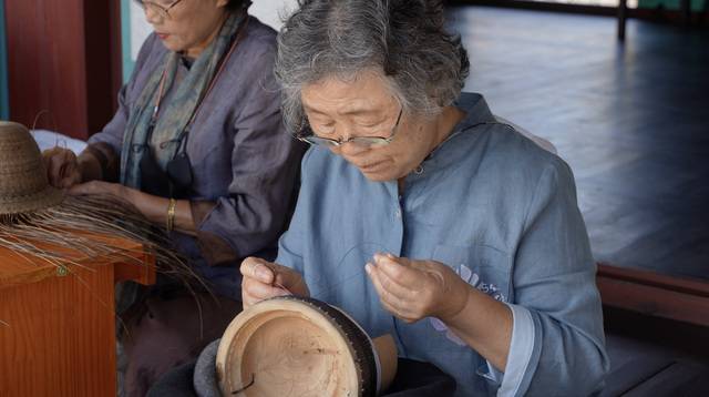 탕건장 보유자 시연. 연합뉴스