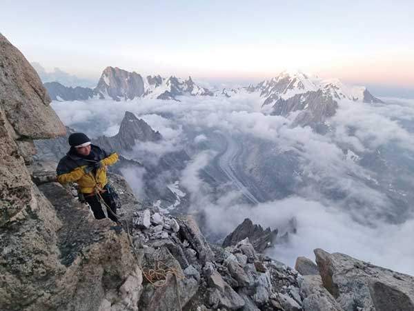 문성욱, 우석주씨가 알프스 6대 북벽을 한 시즌 만에 완등했다. 사진 코오롱.