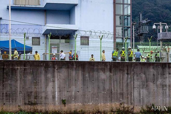 8월19일 경북 청도군 철로 사고 현장 인근에 사고수습대책본부가 차려졌다. ⓒ시사IN 박미소