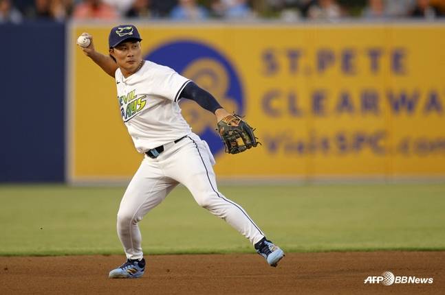 송구하는 김하성의 모습. /AFPBBNews=뉴스1