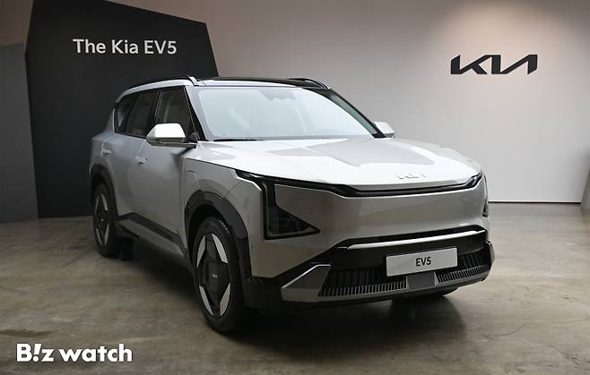 2일 오전 서울 삼성동 프로젝트 스페이스 라인에서 '더 기아 EV5' 미디어데이가 열리고 있다./사진=이명근 기자 qwe123@