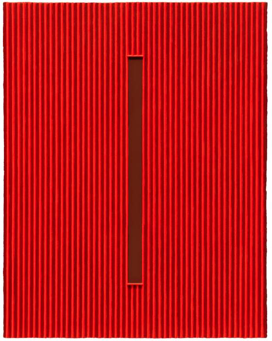 박서보, 묘법 No. 220715, 2022, 샘터 화랑. 사진 키아프 제공