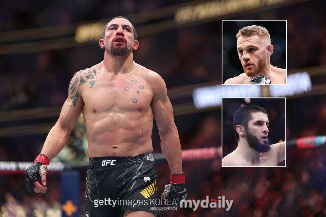 휘태커(왼쪽)가 델라 마달레나(오른쪽 위)와 마카체프의 경기를 전망했다. /게티이미지코리아