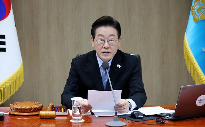 이재명 대통령이 9월2일 용산 대통령실에서 국무회의를 주재하고 있다. ⓒ연합뉴스